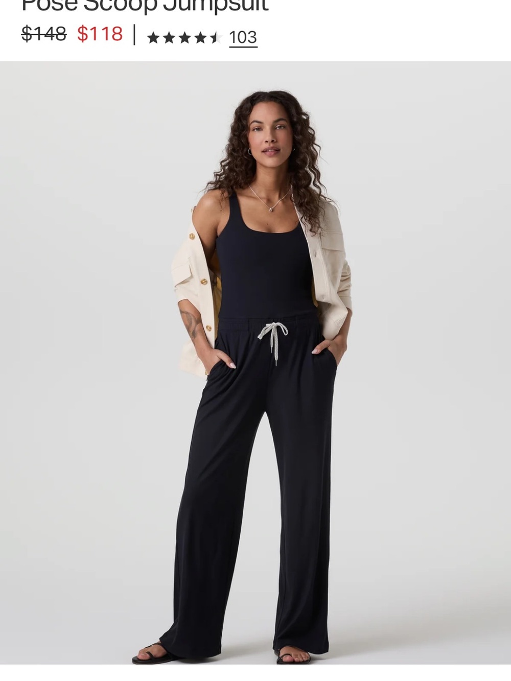 Pose Scoop Jumpsuit - Black